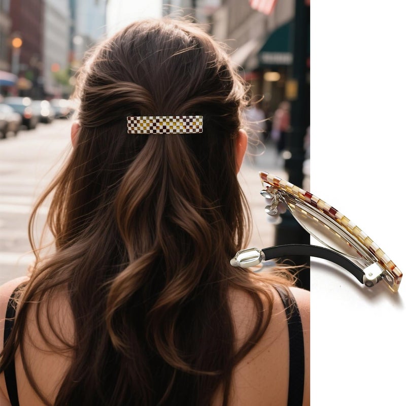 Markuii Hair Barrette for Women No Slip Acetate French Medium to Small Hair Barrette Clips for Thin, Short or Fine Hair, 2 Pack - Image 4
